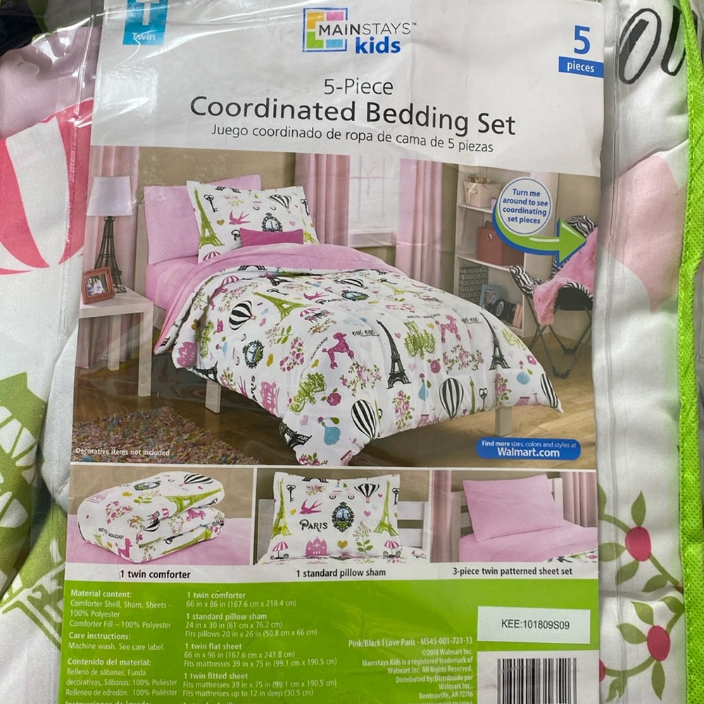5 pieces coordinated bedding set